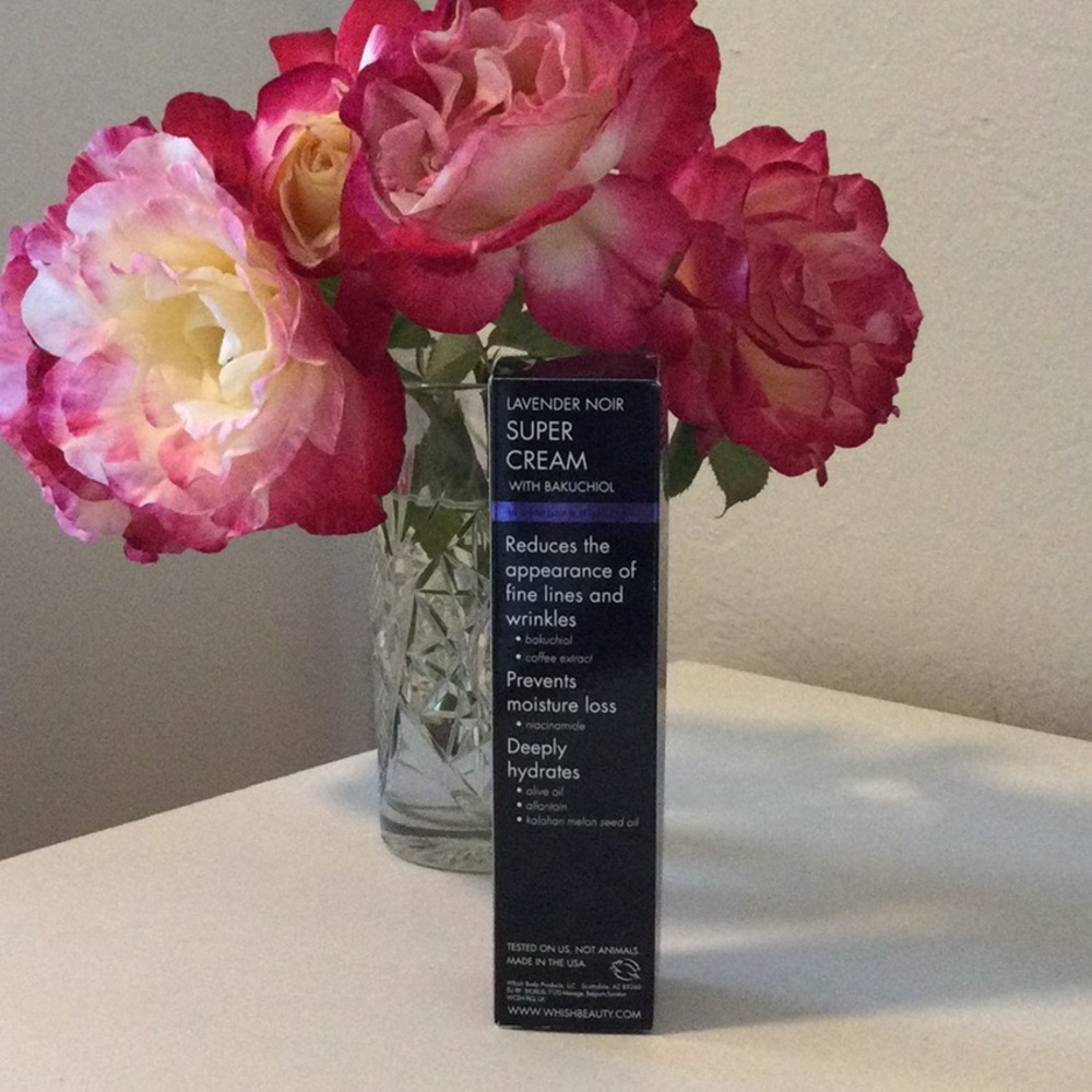Whish Lavender Noir Super Cream - Hydrating Anti-Aging with Bakuchiol. 3 fl oz.